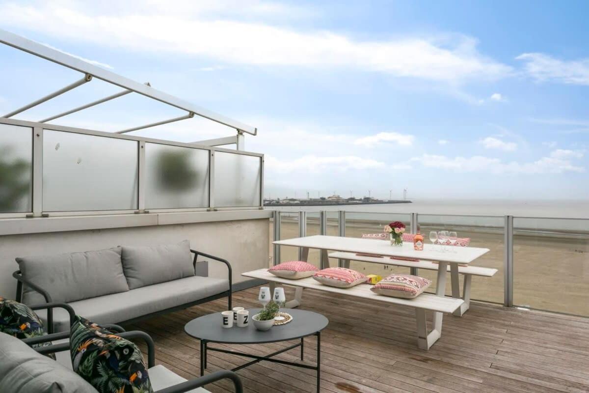 Modern Penthouse With Stunning Sea-View, Sauna And 2 Large Terraces! 克诺克－海斯特 外观 照片